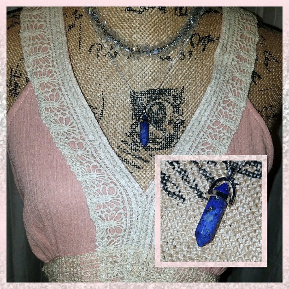Blue Lapis Chakra Pendant Necklace